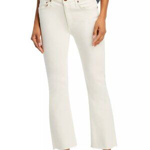Rag & Bone Womens Nina High rise Ankle Boot Cut flare White Off-White Jeans 24